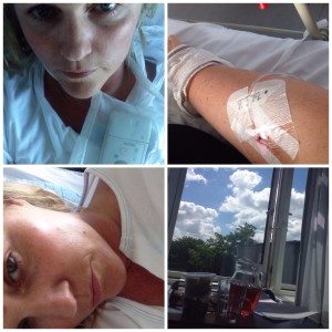 I en seng på hospitalet