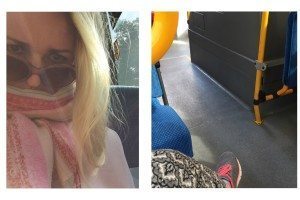Hjulene på bussen drejer rundt rundt rundt