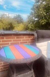 En hel blogpost om et havebord